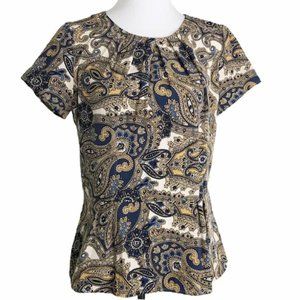 Ann Taylor Peplum Blouse size 14 Petite.